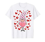 Cute Gnomes Hearts Valentines Gift Couple & Crush Matching T-Shirt