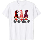 Cute Gnomes Valentines Day Gift Couple Matching Heart T-Shirt