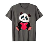 Cute Panda Bear Valentines Day Love Heart gift T-Shirt