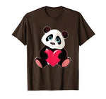 Cute Panda Bear Valentines Day Love Heart gift T-Shirt