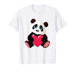 Cute Panda Bear Valentines Day Love Heart gift T-Shirt