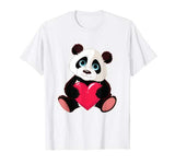 Cute Panda Bear Valentines Day Love Heart gift T-Shirt