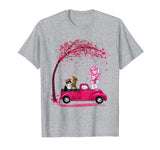 Cute Pink Truck Pickup Couple Cats Valentine’s Day Gift T-Shirt