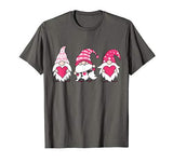 Cute Three Gnomes Holding Hearts Valentines TShirt Gift T-Shirt