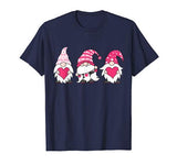 Cute Three Gnomes Holding Hearts Valentines TShirt Gift T-Shirt