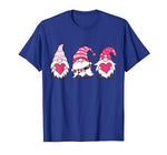 Cute Three Gnomes Holding Hearts Valentines TShirt Gift T-Shirt
