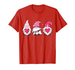 Cute Three Gnomes Holding Hearts Valentines TShirt Gift T-Shirt