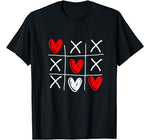 Cute Tic Tac Toe Hearts Valentines Day T-Shirt