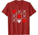 Cute Tic Tac Toe Hearts Valentines Day T-Shirt