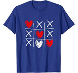 Cute Tic Tac Toe Hearts Valentines Day T-Shirt