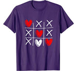 Cute Tic Tac Toe Hearts Valentines Day T-Shirt