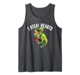 Cute Valentines Gift for boy kids -I Steal Hearts Dinosaur Tank Top