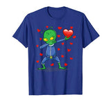Dabbing Alien Red Heart Love Valentine’s Day Gift Boys Girls T-Shirt