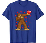 Dabbing Bigfoot Red Heart Love Valentine’s Day Gift Boy Girl T-Shirt