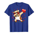 Dabbing Bulldog Sunglasses Valentine’s Day Heart Boys Girls T-Shirt