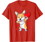 Dabbing Corgi Heart Valentines Day Boys Kids Love Dog Lover T-Shirt