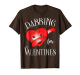 Dabbing For Valentines Day Cute Funny Heart Love T-Shirt