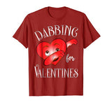 Dabbing For Valentines Day Cute Funny Heart Love T-Shirt