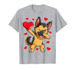 Dabbing German Shepherd Heart Valentines Day Boys Love Dog T-Shirt