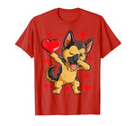 Dabbing German Shepherd Heart Valentines Day Boys Love Dog T-Shirt