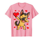 Dabbing German Shepherd Heart Valentines Day Boys Love Dog T-Shirt