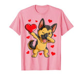 Dabbing German Shepherd Heart Valentines Day Boys Love Dog T-Shirt