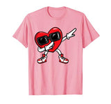 Dabbing Heart T-Shirt Valentines Day Love Funny Tee