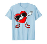 Dabbing Heart Valentines Day Boys Kids Love Dab Dance Gifts T-Shirt