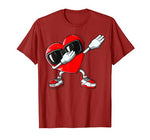 Dabbing Heart Valentines Day Boys Kids Love Dab Dance Gifts T-Shirt