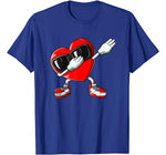 Dabbing Heart Valentines Day Boys Kids Love Dab Dance Gifts T-Shirt