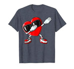 Dabbing Heart Valentines Day Boys Kids Love Dab Dance Gifts T-Shirt
