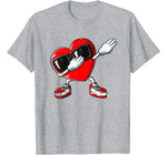 Dabbing Heart Valentines Day Boys Kids Love Dab Dance Gifts T-Shirt