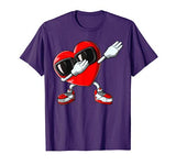 Dabbing Heart Valentines Day Boys Kids Love Dab Dance Gifts T-Shirt
