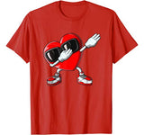 Dabbing Heart Valentines Day Boys Kids Love Dab Dance Gifts T-Shirt