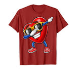 Dabbing Heart Valentine’s Day Heart Love Gift for Kids Boys T-Shirt