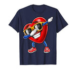 Dabbing Heart Valentine’s Day Heart Love Gift for Kids Boys T-Shirt