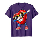 Dabbing Heart Valentine’s Day Heart Love Gift for Kids Boys T-Shirt