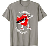 Dabbing Heart Valentines Kids Day Boys Love Cute tshirt