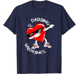 Dabbing Heart Valentines Kids Day Boys Love Cute tshirt