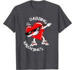 Dabbing Heart Valentines Kids Day Boys Love Cute tshirt