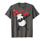 Dabbing Panda Heart Valentine´s Day Gift Panda Bear Lover T-Shirt