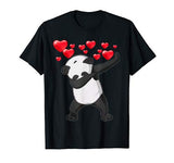 Dabbing Panda Heart Valentine´s Day Gift Panda Bear Lover T-Shirt