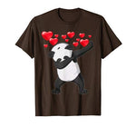 Dabbing Panda Heart Valentine´s Day Gift Panda Bear Lover T-Shirt