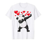 Dabbing Panda Heart Valentine´s Day Gift Panda Bear Lover T-Shirt
