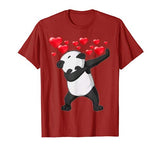 Dabbing Panda Heart Valentine´s Day Gift Panda Bear Lover T-Shirt