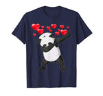 Dabbing Panda Heart Valentine´s Day Gift Panda Bear Lover T-Shirt