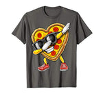 Dabbing Pizza Valentine’s Day Pizza Heart Love Gift for Kids T-Shirt