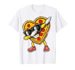 Dabbing Pizza Valentine’s Day Pizza Heart Love Gift for Kids T-Shirt