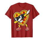 Dabbing Pizza Valentine’s Day Pizza Heart Love Gift for Kids T-Shirt