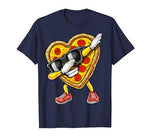Dabbing Pizza Valentine’s Day Pizza Heart Love Gift for Kids T-Shirt